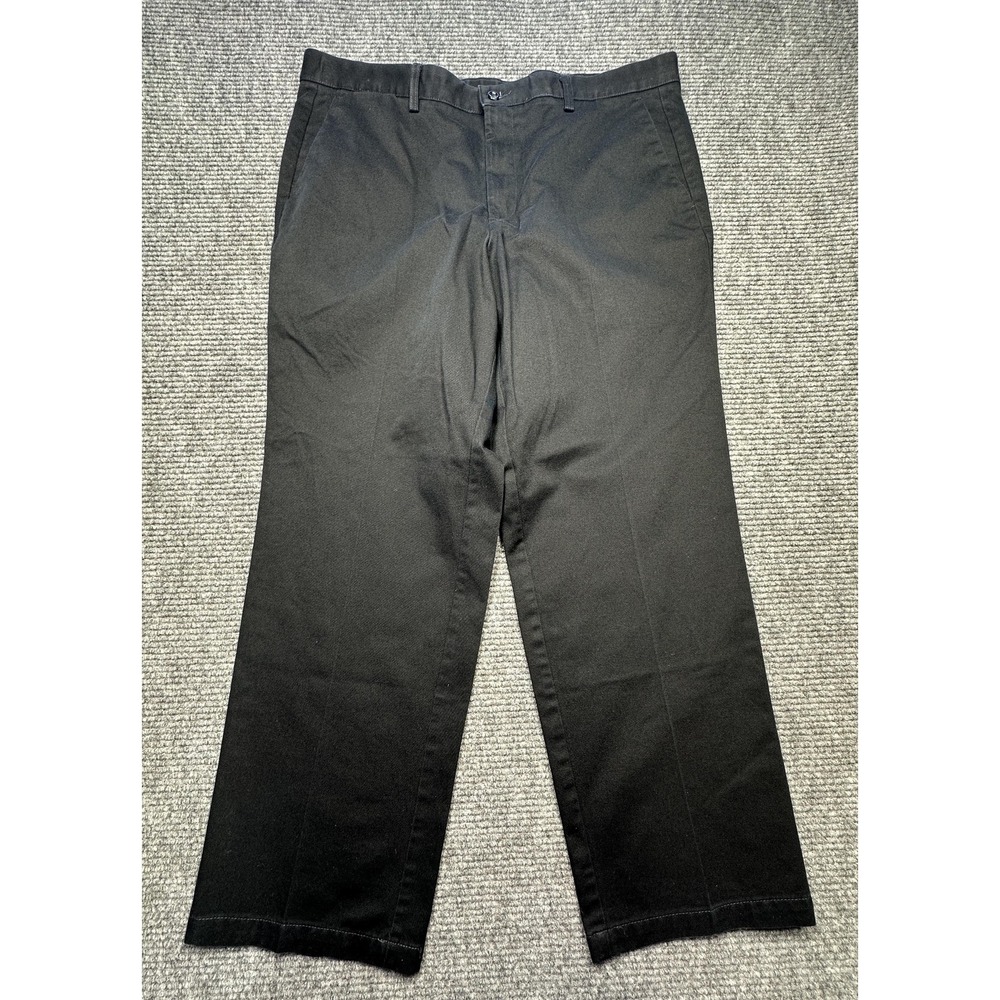 Dockers Pants Mens 40x32* Black Individual Fit Stretch Waist Chino Cotton Casual